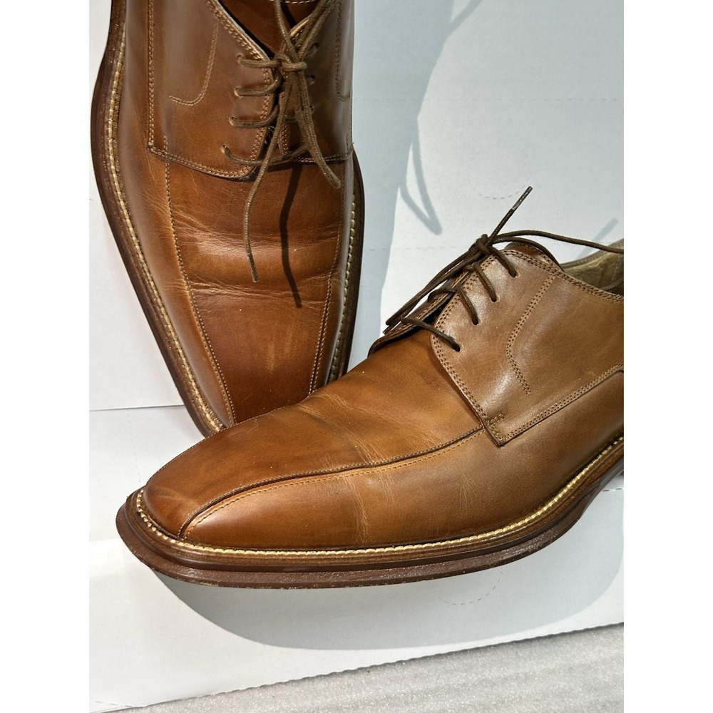 Bacharach Men's 11d Wilton Bicycle Toe Tan With Protective‎ Sleeves And Box - Picture 4 of 11